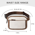 Miniatyrbild 3 av 10: Läder Fanny Packs för Dam Bältesväska KAFFE - stock Coffee