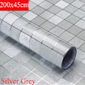 Pikkukuva 1 / 10: Öljynkestävä tapettitarratapetti SILVER GREY - varastossa sIlver grey 200x45cm