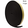 Miniatyrbild 1 av 10: 5/10m tätningslist Fönsterdörr drag uteslutare - on stock Black 10m-P