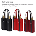 Pikkukuva 6 / 10: Viinin säilytyspussi Huopalaukku VIININ KAKSOISET TASKUT KAKSI TASKUT wine red Double pockets-Double pockets