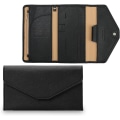 Miniatyrbild 1 av 5: Reseplånbok Läder Passhållare Svart resedokumentplånbok med 8 krediter RFID-blockerande cover Kortfack Smal plånbok - spot försäljning black