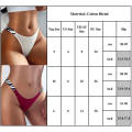 Miniatyrbild 5 av 5: Dam Mid Waist String Sport Trosor Bomull Underkläder String - on stock black M