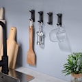 Miniatyrbild 7 av 10: Handdukskrok Väggkrokställ SVART - on stock Black