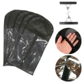 Pikkukuva 1 / 6: 6kpl Peruukki Riippuva Säilytys Hiuspussiripustin Pölytiivis laukku - korkea laatu Black 6pcs
