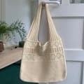 Damaxelväskor Virkad väska KHAKI - stock khaki