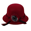 Pikkukuva 1 / 10: Fedoras Cap Dome hattu WINE RED - korkea laatu wine red