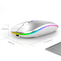 Pikkukuva 7 / 7: Langaton LED-hiiri Ladattava ohut Silent Mouse 2.4G - korkea laatu Gray