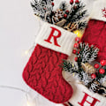 Miniatyrbild 8 av 10: Julstrumpor Alfabet Bokstäver Strumpa Julgranshänge - on stock Letter B