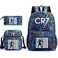 Pikkukuva 1 / 5: Muoti Cr7 3kpl Setit Reppu Mochila New Students Kapasiteetti Koululaukut Kirjalaukku Matkalaukku - korkea laatu Only Pencil Case Type 6