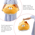 Miniatyrbild 2 av 3: Xishao 23,6 tum söt katt plysch kudde fylld squishy djur cylindrisk kroppskudde, supermjuk fet katt Knubbig kattunge sover Kawaii - on stock Orange 23.6"