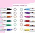 Pikkukuva 8 / 10: 8 KPL/12 KPL Double Line Outline Pen Marker Pens 8 VÄRIÄ - varastossa 8Colors