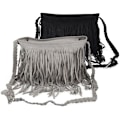 Miniatyrbild 4 av 5: Boho Hippie Fringed Tofs Mocka Shoulder Messenger X Body Handväskor Plånböcker - Grå - high quality