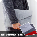 Miniatyrbild 3 av 11: Vattentätt läder A4 Business Mapp Dokumentpapper Organi - on stock Dark grey A4