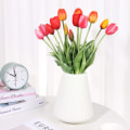 Miniatyrbild 9 av 10: Konstgjorda Blommor Tulpaner Bukett ORANGE - on stock orange