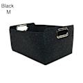 Miniatyrbild 1 av 10: Filt Förvaringskorg Kläder Organizer Diverse Behållare SVART M - stock Black M