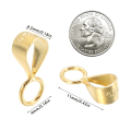 Miniatyrbild 2 av 10: 925 Sterling Silver hänge Lås Halsband Lås GOLD ÖPPEN LOOP - stock Gold Open Loop-Open Loop