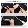 Miniatyrbild 8 av 9: 5 ST. Avtagbar dragkedja Reparation Byte av dragkedja - on stock Silver 5PCS
