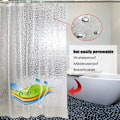 Miniatyrbild 4 av 10: Duschdraperi Vattentät 3D Water Cube Clear Badrum - on stock
