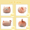 Miniatyrbild 3 av 3: Xishao 13,7 tum söt katt plysch kudde fylld squishy djur cylindrisk kroppskudde, supermjuk fet katt Knubbig kattunge Sov Kawaii - on stock Pink 13.7"