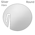 Pikkukuva 1 / 10: 10 kpl Juomamerkkilaput Vierasnimilappu SILVER ROUND - varastossa Silver Round-Round