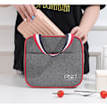 Miniatyrbild 7 av 7: Isolerad Thermal Bag Cooler Lunch Bag Lunchbox grå - on stock grå