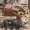 Miniatyrbild 2 av 5: Loggrem Canvas Vedväska Stort träförvaringsställ - spot försäljning