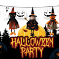 Pikkukuva 7 / 11: Halloween kolme riipusta riippuva koriste HEKS - varastossa