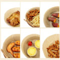 Pikkukuva 7 / 8: 100 kpl Air Fryer Liners engångspapper pergament ångbåt nature - spot sales 100PCS true color