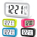 Miniatyrbild 1 av 4: Batteri LED Display Digital Smart Alarm Clock Snooze Temperatur - high quality black