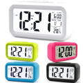 Miniatyrbild 1 av 4: Batteri LED Display Digital Smart Alarm Clock Snooze Temperatur - on stock blue