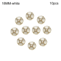 Miniatyrbild 1 av 10: 10st metallpärlknappar skjortaknappar VIT 18MM10ST 10ST - spot försäljning white 18MM10pcs-10pcs
