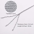 Pikkukuva 6 / 6: Twisted Cord Trim Twisted Rope Trim SILVER - spot-ale silver
