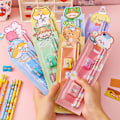 Miniatyrbild 9 av 10: 5 st Pencil Eraser Set Pencil Box - spot sales C