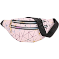 Pikkukuva 1 / 5: Naisten Vyötärölaukku Vaaleanpunainen Kevyt Fanny Pack Vedenpitävä PU Nahka City Vyötärölaukku Moda Juoksu Urheilulaukut Matka Vaellus One Size - spot alennus