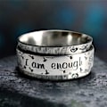 Pikkukuva 6 / 10: Double Dandelion Kaiverretut Kirjaimet Meditaatio Spinner Ring - Stock 12