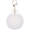 Miniatyrbild 1 av 6: Pompoms Nyckelringar, Plyschväska Charms, Fluffy Pompom Bag Charms, - high quality Weiß