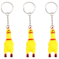 Pikkukuva 2 / 3: 3-pakkaus Squeeze Screaming Chicken Avaimenperä Hauska keltainen vinkuva kanariipus avaimille Laukut Puhelimet - spot-myynti Yellow none