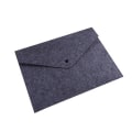 Miniatyrbild 5 av 11: Vattentätt läder A4 Business Mapp Dokumentpapper Organi - on stock Dark grey A4
