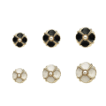 Miniatyrbild 7 av 10: 10st metallpärlknappar skjortaknappar VIT 20MM10ST 10ST - stock white 20MM10pcs-10pcs