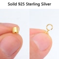 Miniatyrbild 8 av 10: 925 Sterling Silver hänge Lås Halsband Lås GOLD ÖPPEN LOOP - stock Gold Open Loop-Open Loop