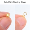 Pikkukuva 8 / 10: 925 Sterling Silver riipus Lukko Kaulakoru Lukko KULTA SULJETTU - varastossa Gold Closed Loop-Closed Loop