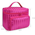 Miniatyrbild 4 av 4: Vikbar resesminkförvaringsväska Vattentät Stripe Organizer - on stock brown