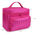 Miniatyrbild 4 av 4: Vikbar resesminkförvaringsväska Vattentät Stripe Organizer - on stock red