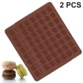 Pikkukuva 1 / 5: 2kpl Silikoniselkämatto 48 reikää Macarons Silicone Mat - varastossa