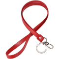 Pikkukuva 1 / 3: Pitkä avaimenperä, Aolaso-keinonahkahihna tukevalla metallipidikkeellä ID:lle, avain, USB (Red-1 Style) - spot-myynti