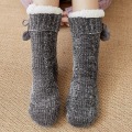 Miniatyrbild 3 av 5: Dam Fuzzy Socks Mjuk vinterstrumpa Stuffs Julstrumpor - on stock Dark gray
