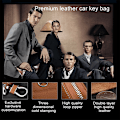 Miniatyrbild 3 av 5: Auto Car Smart Key Case Fjärrväska Unisex nyckelkedjehållare Zip - on stock Coffee