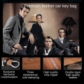Miniatyrbild 3 av 5: Auto Car Smart Key Case Fjärrväska Unisex nyckelkedjehållare Zip - spot sales Brown