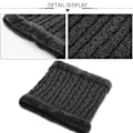Miniatyrbild 6 av 10: Stickad halsduk tjock halsring NAVY - high quality navy