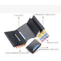 Pikkukuva 3 / 11: Miesten Pop Up -lompakko Rfid Blocking Slim Card Holder Automatic - varastossa Brown